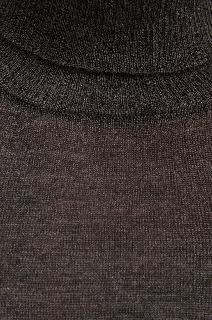 Μάλλινο πουλόβερ Bruuns Bazaar CharleneBBRoll Neck knit BBW4181 καφέ