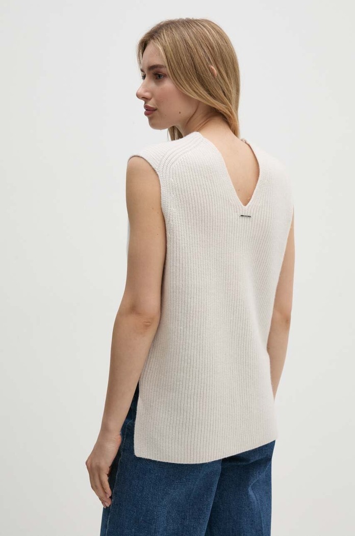 Oblečení Vlněná vesta Calvin Klein K20K207249 béžová