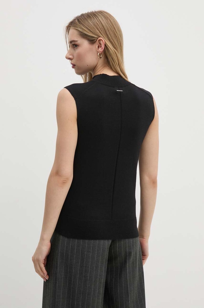 Oblečení Vesta ze směsi hedvábí Calvin Klein K20K207568 černá