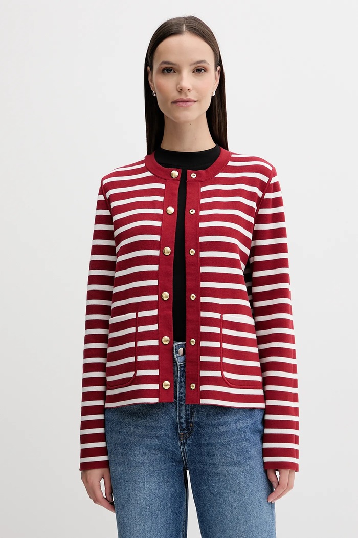 Tommy Hilfiger Kardigan dwustronny WW0WW40846 czerwony AW25