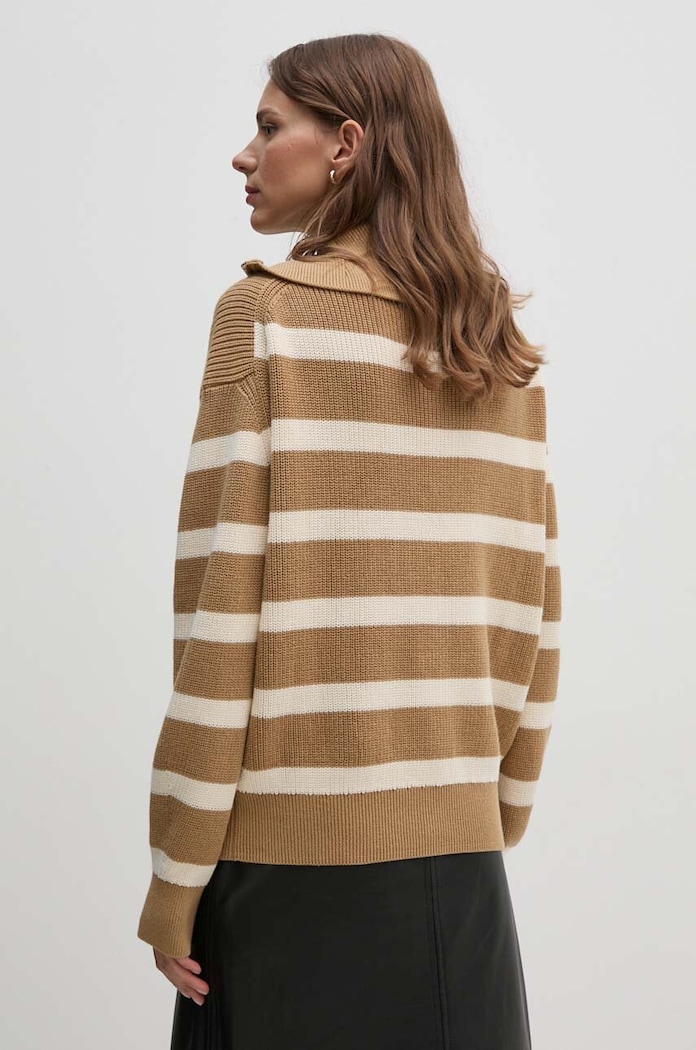 Oblečení Bavlněný svetr Tommy Hilfiger WW0WW42141 béžová