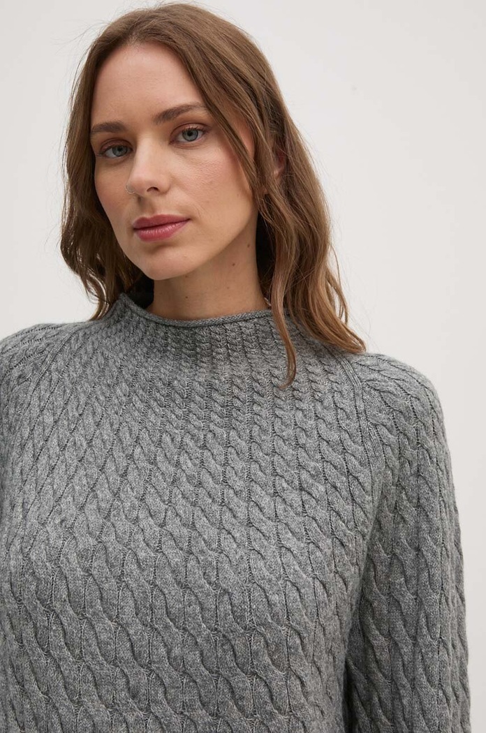 Vlněný svetr Tommy Hilfiger WW0WW42144 šedá
