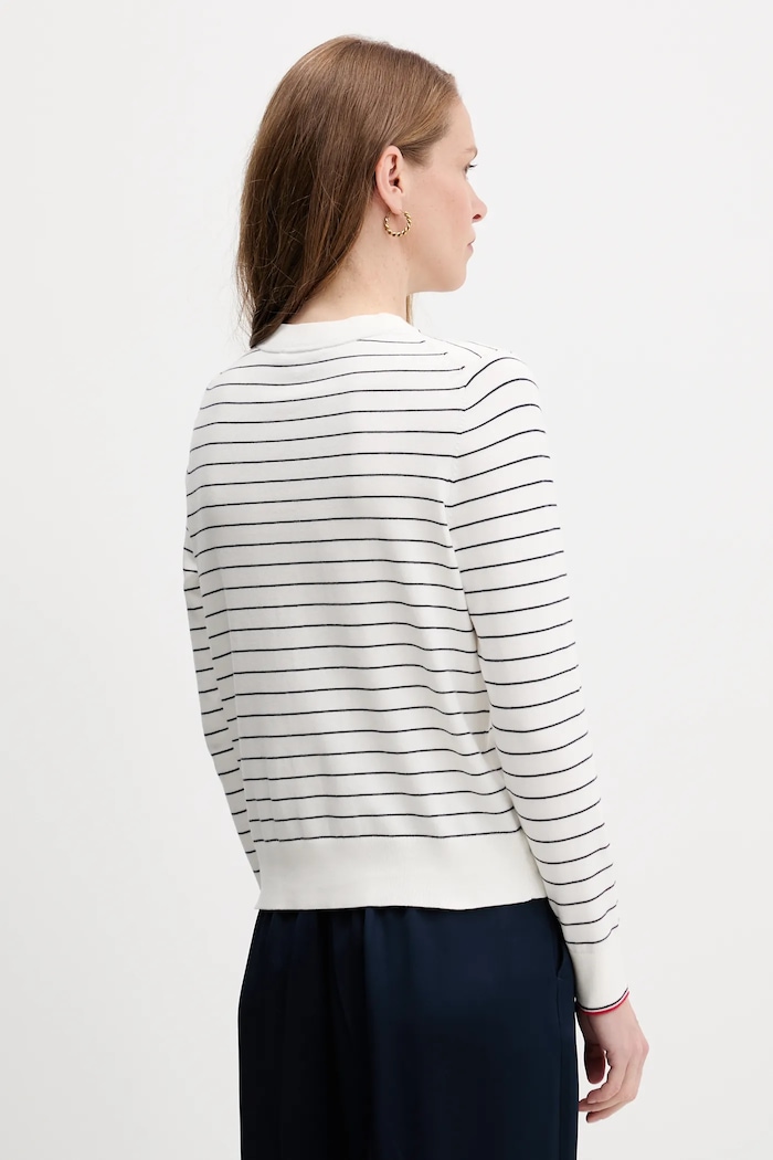 Oblečení Tommy Hilfiger kardigan dámský s bavlnou WW0WW42370 béžová