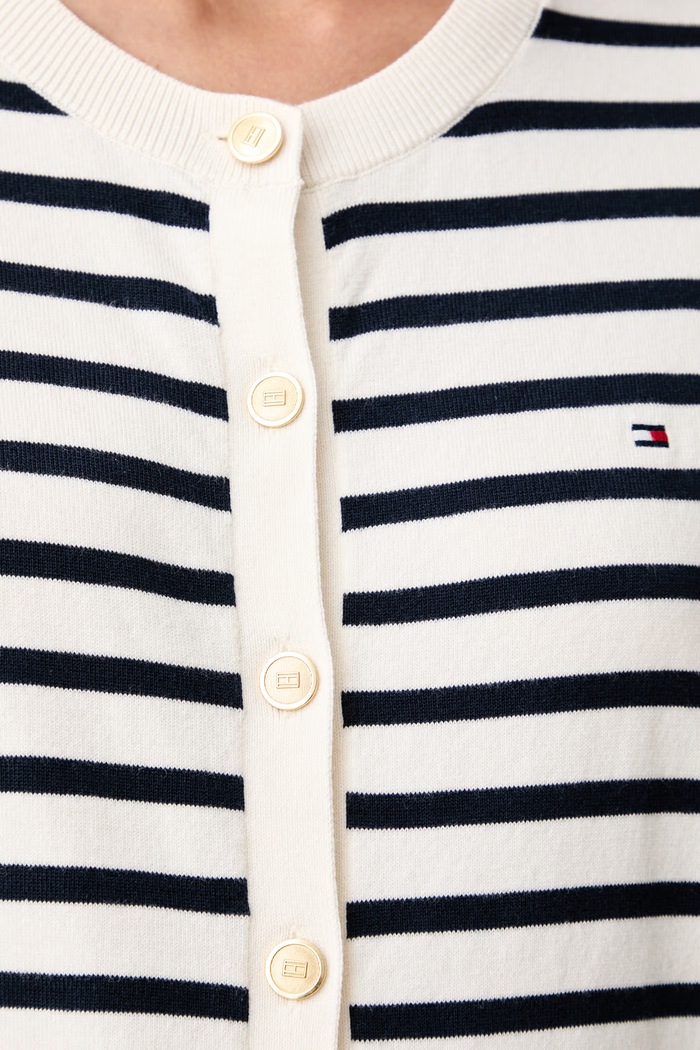 Tommy Hilfiger kardigan damski z bawełną WW0WW42370 beżowy