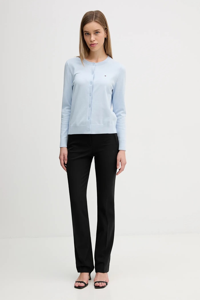 Tommy Hilfiger cardigan WW0WW42370 albastru SS26