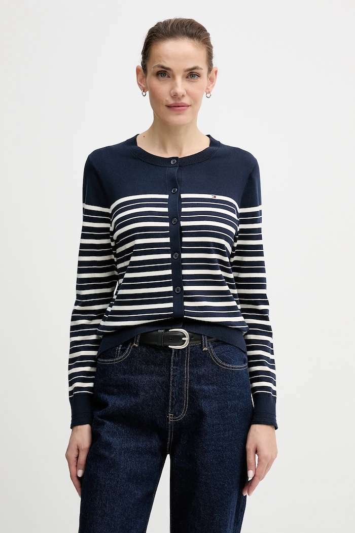 Tommy Hilfiger cardigan bleumarin WW0WW42370