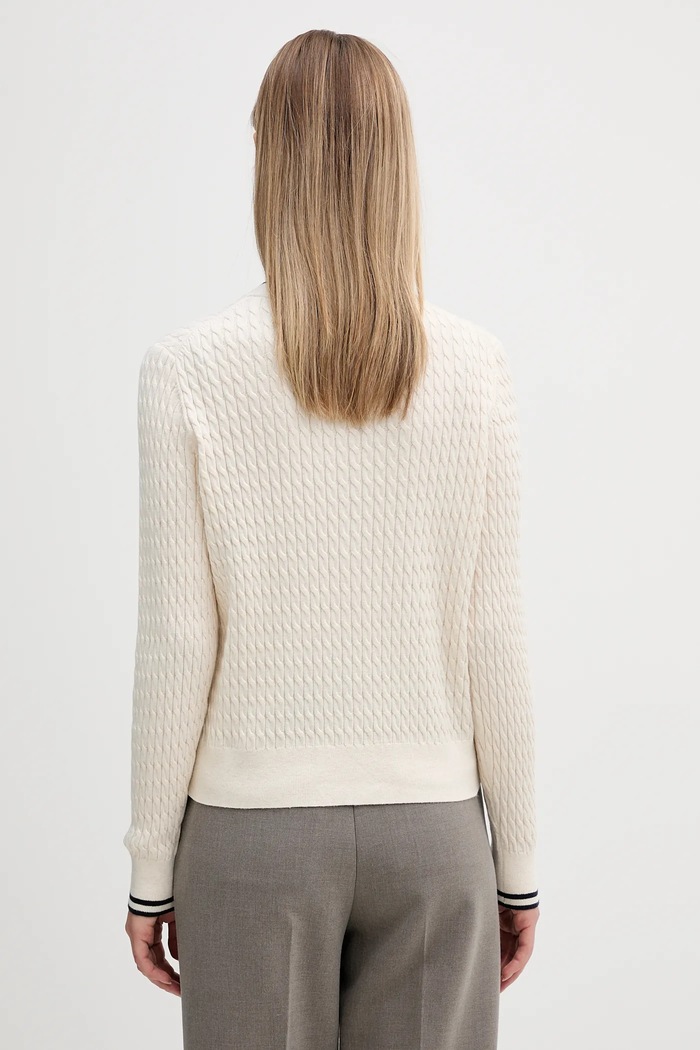 Oblečení Bavlněný kardigan Tommy Hilfiger WW0WW43329 béžová