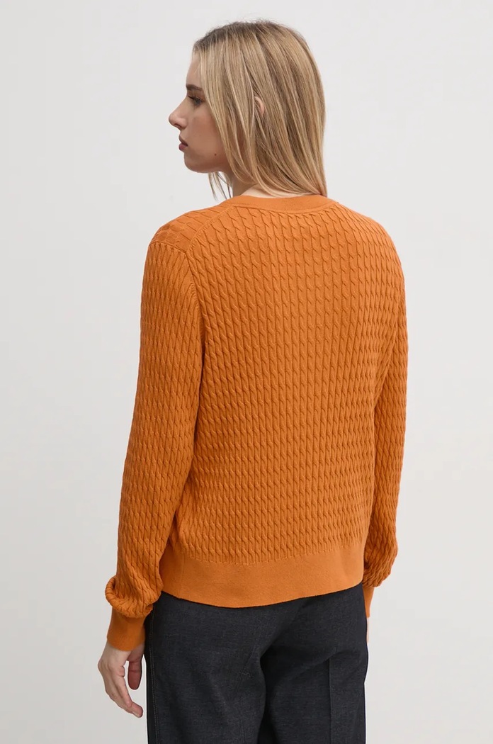 Oblečení Tommy Hilfiger kardigan dámský bavlněný WW0WW43329 oranžová