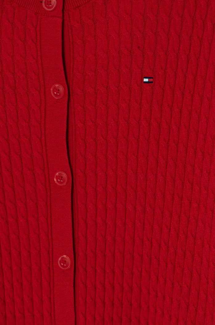 Îmbrăcăminte Tommy Hilfiger cardigan din bumbac WW0WW43329 rosu