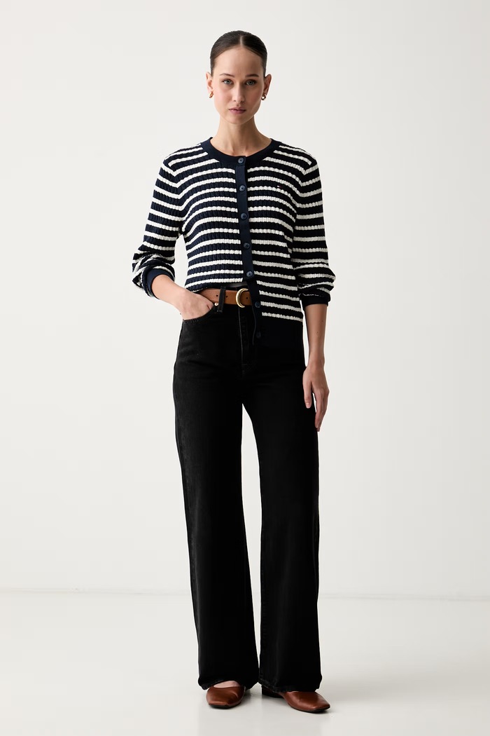 Tommy Hilfiger kardigan damski bawełniany WW0WW43329 granatowy SS26