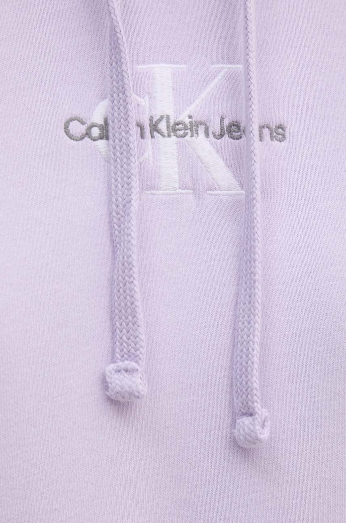 Bavlnená mikina Calvin Klein Jeans J20J223534 fialová