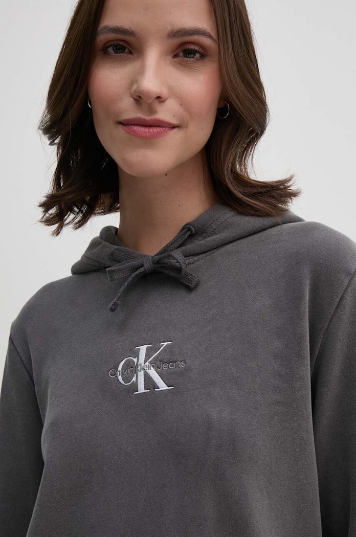 Calvin Klein Jeans felpa in cotone grigio J20J223534