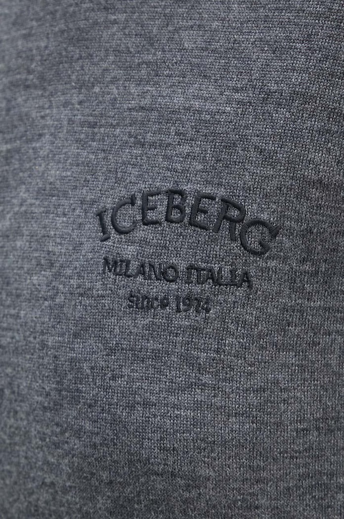 Вълнен пуловер Iceberg A008.9000 сив