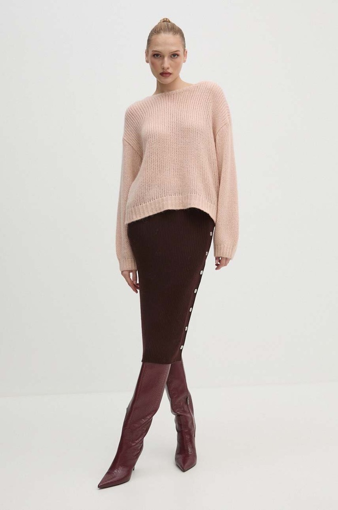 Boss Orange pulover din amestec de lana 50519172 roz AW24