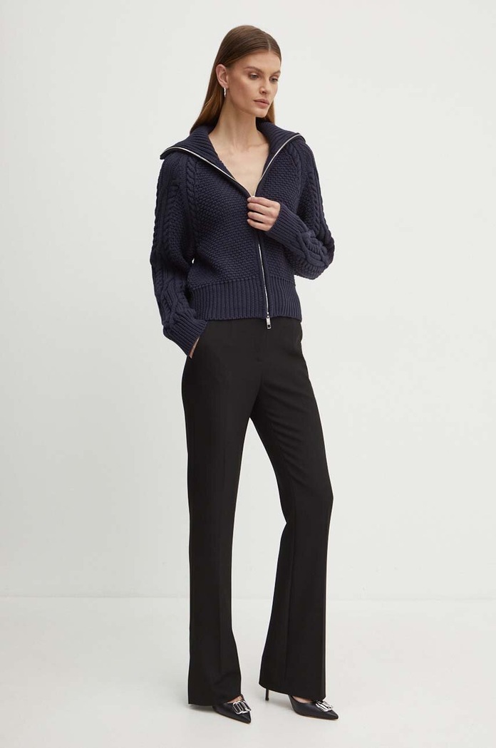 Жилетка с вълна BOSS 50518368 тъмносин AW24