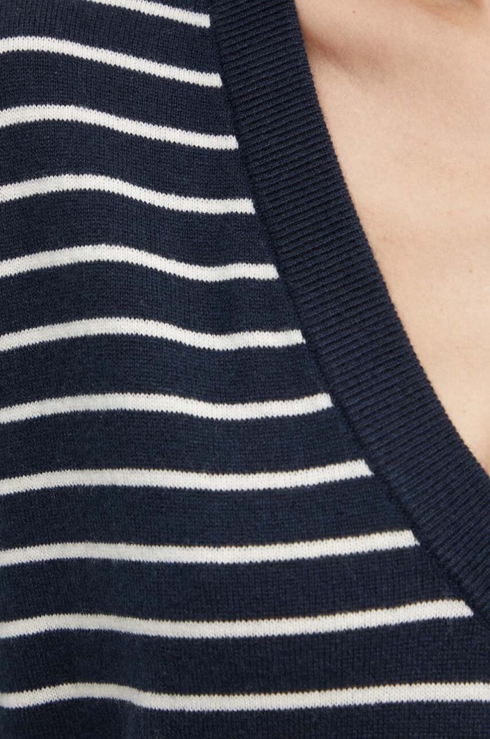 Vlnený sveter BOSS 50521913 tmavomodrá
