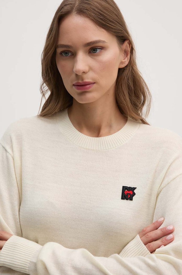 Dkny pulover de lana bej D2E4A116