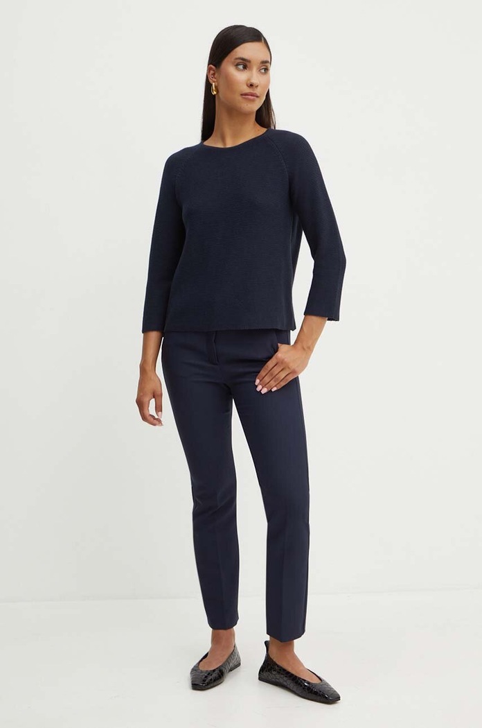 Weekend Max Mara pamut pulóver 2425366121600 sötétkék AW24