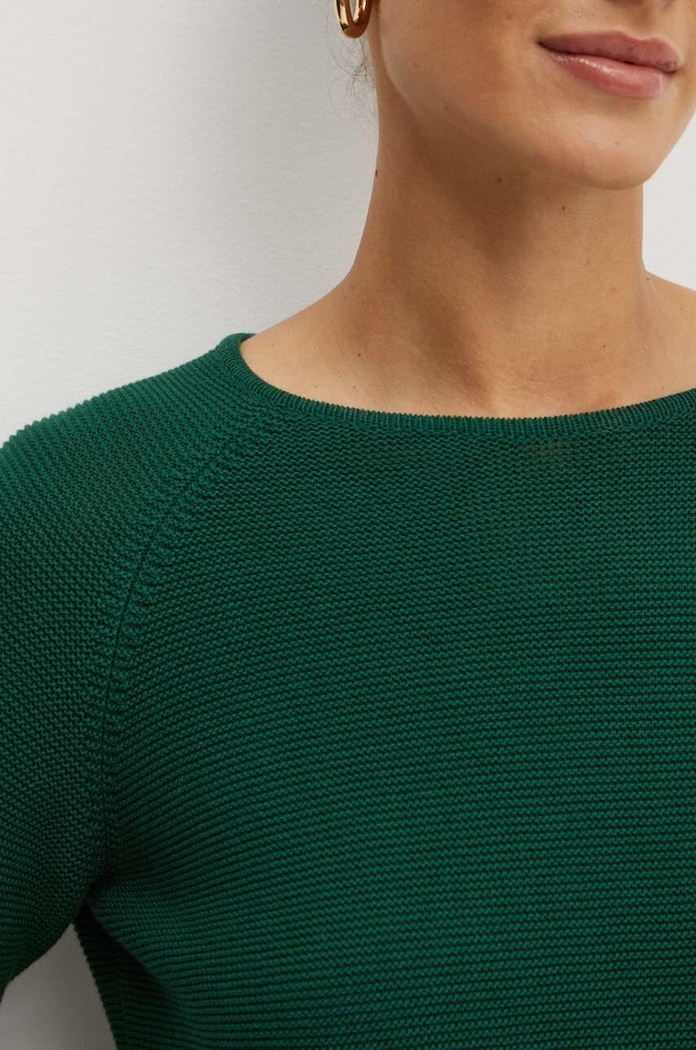 Weekend Max Mara sweter bawełniany 2425366121600 zielony