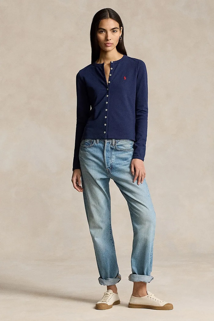 Odjeća Majica dugih rukava Polo Ralph Lauren 211941175 mornarsko plava