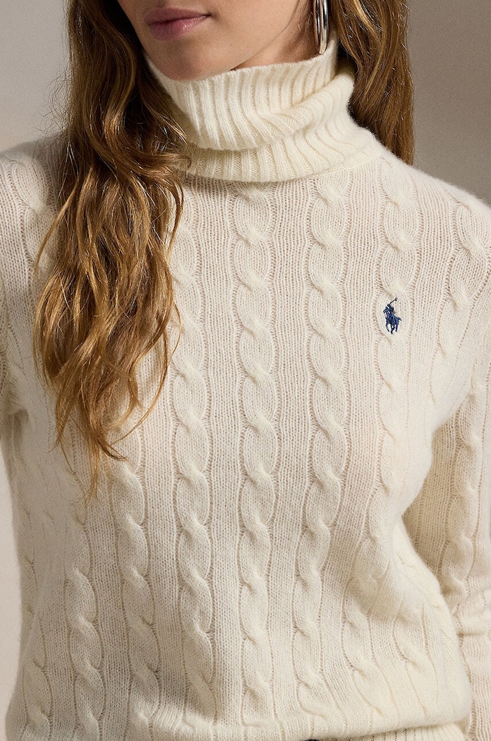 Polo Ralph Lauren maglione da uomo in lana bianco 211888686