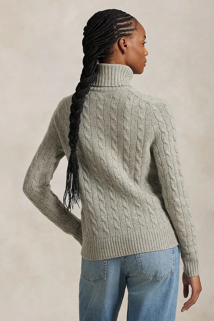 Polo Ralph Lauren Sweter damski wełniany 211888686 szary AW25
