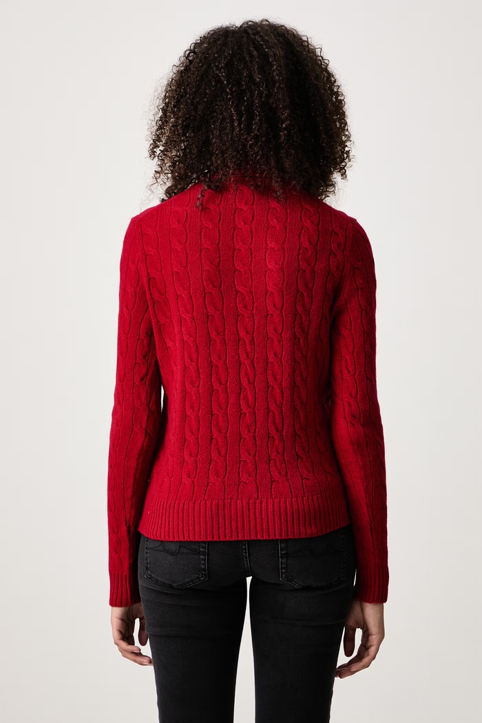Odzież Polo Ralph Lauren Sweter damski wełniany 211888686 czerwony