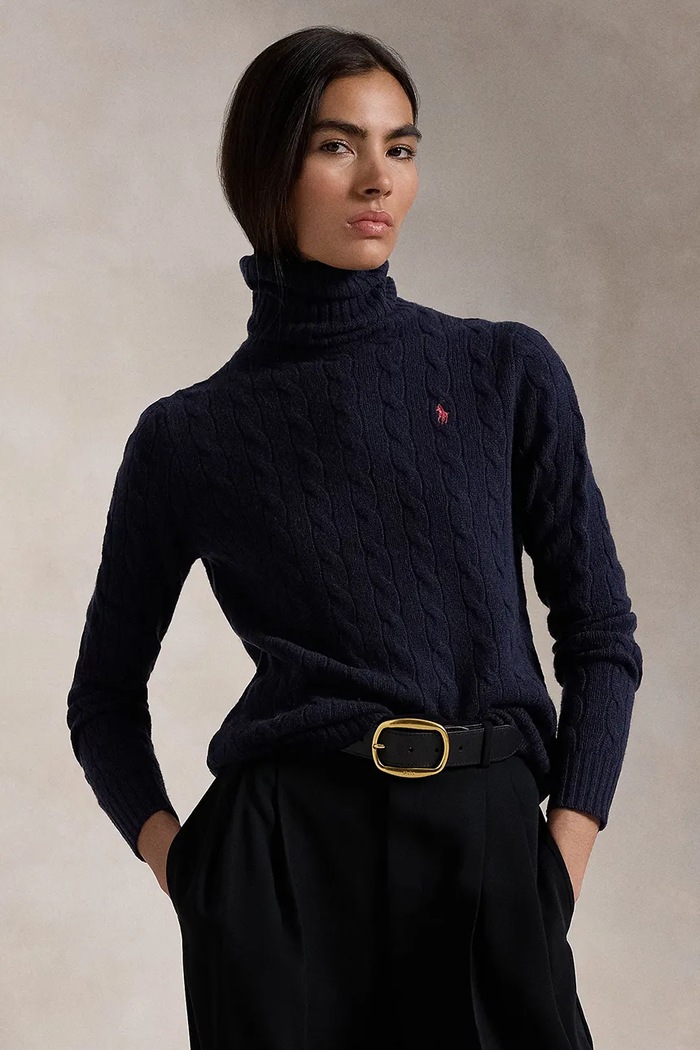 Polo Ralph Lauren svetr vlněný dámský hladký modrá 211888686