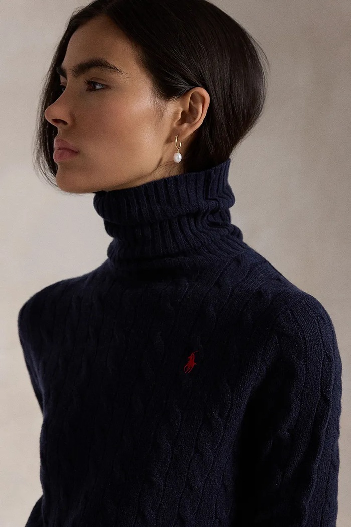 Polo Ralph Lauren svetr vlněný dámský modrá 211888686