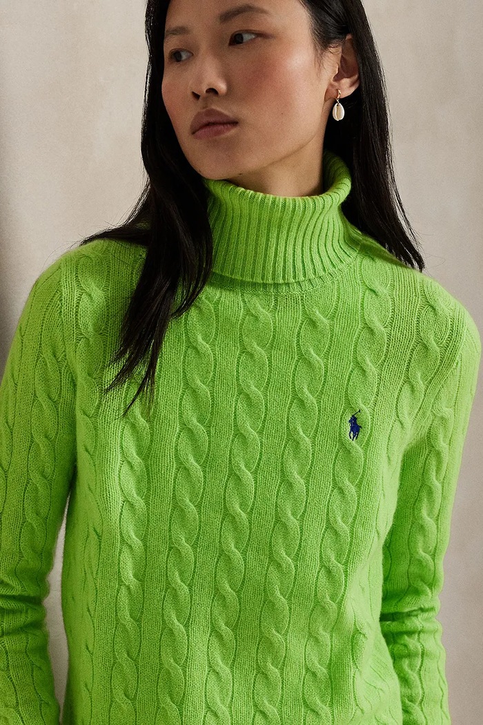 Polo Ralph Lauren sweter damski wełniany zielony 211888686