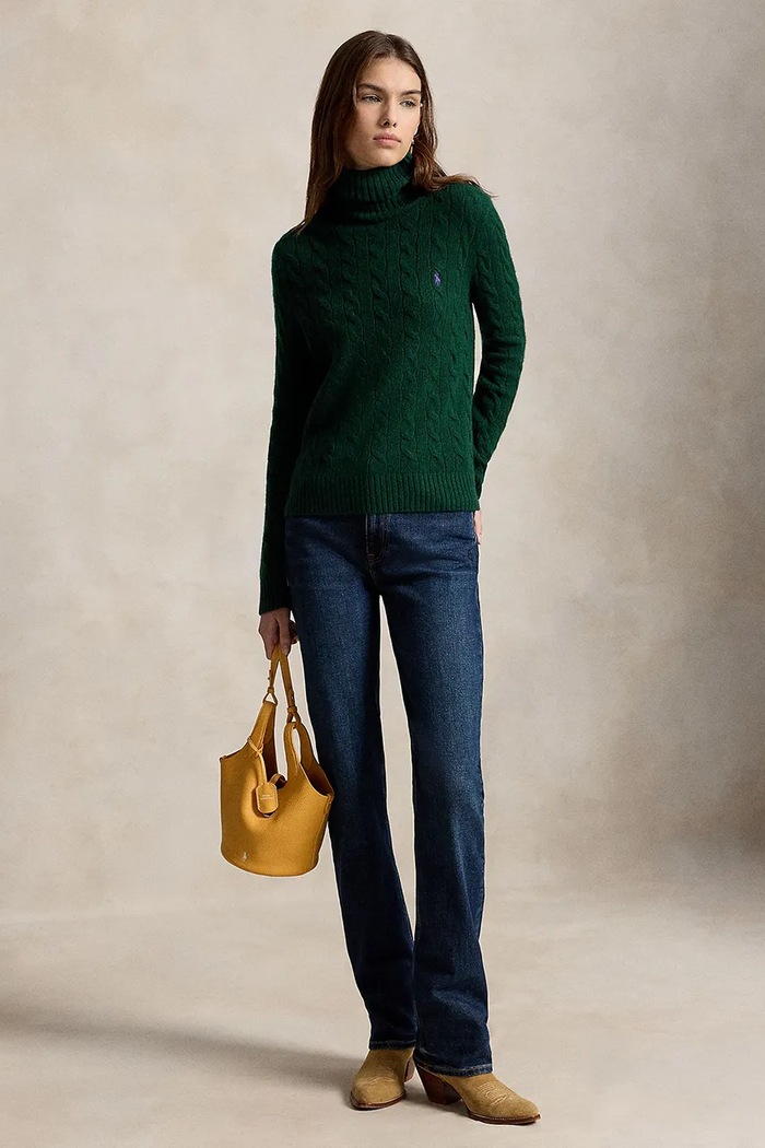 Одяг Polo Ralph Lauren светр вовняний жіночий 211888686 зелений