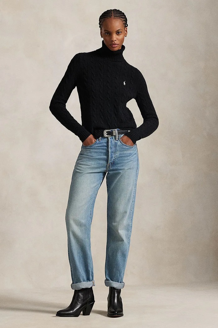 Odzież Polo Ralph Lauren Sweter damski wełniany 211888686 czarny