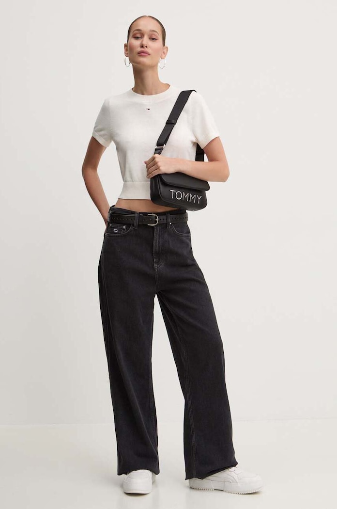 Πουλόβερ Tommy Jeans DW0DW18530 μπεζ AW24