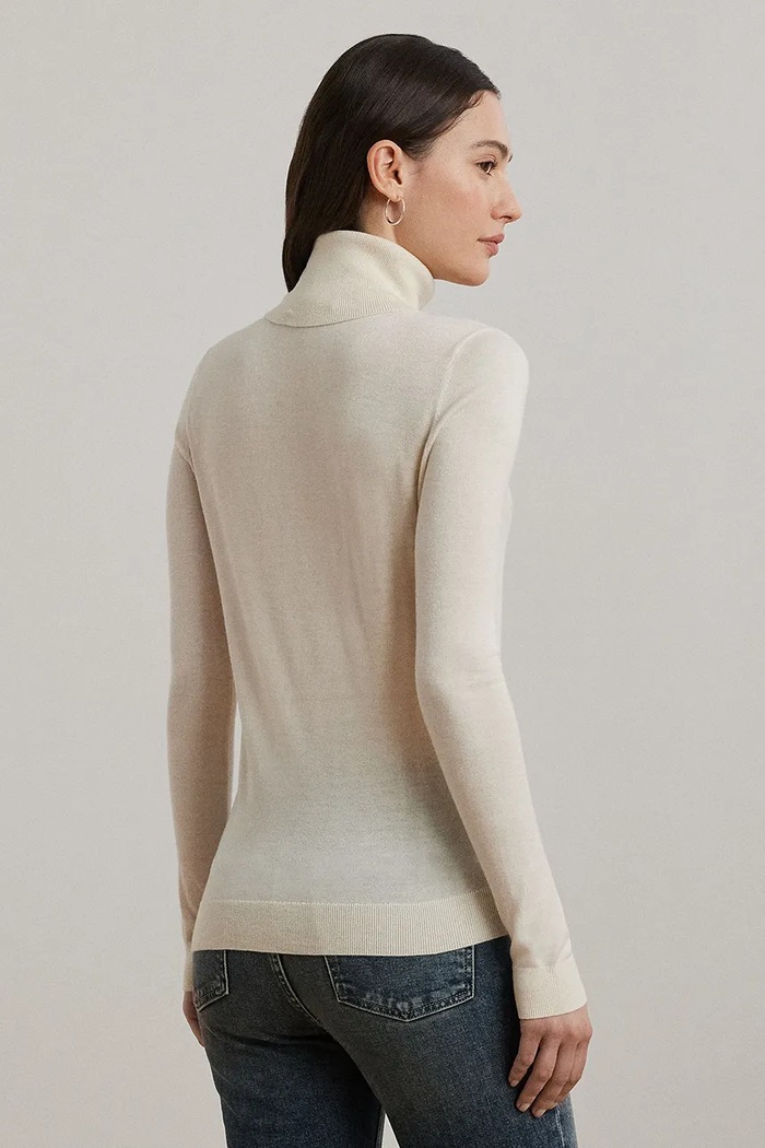Lauren Ralph Lauren maglione misto seta 200940470 beige AW25