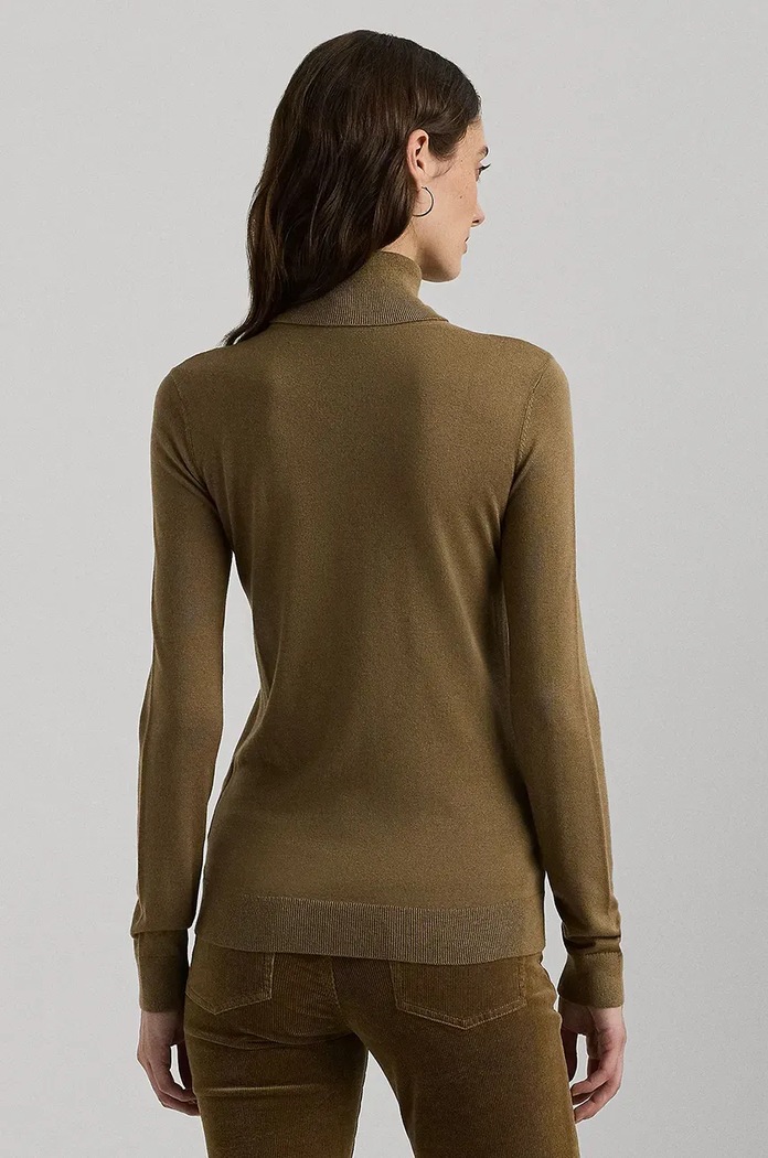Ένα πουλόβερ σε μείγμα μεταξιού Lauren Ralph Lauren 200940470 μπεζ AW25