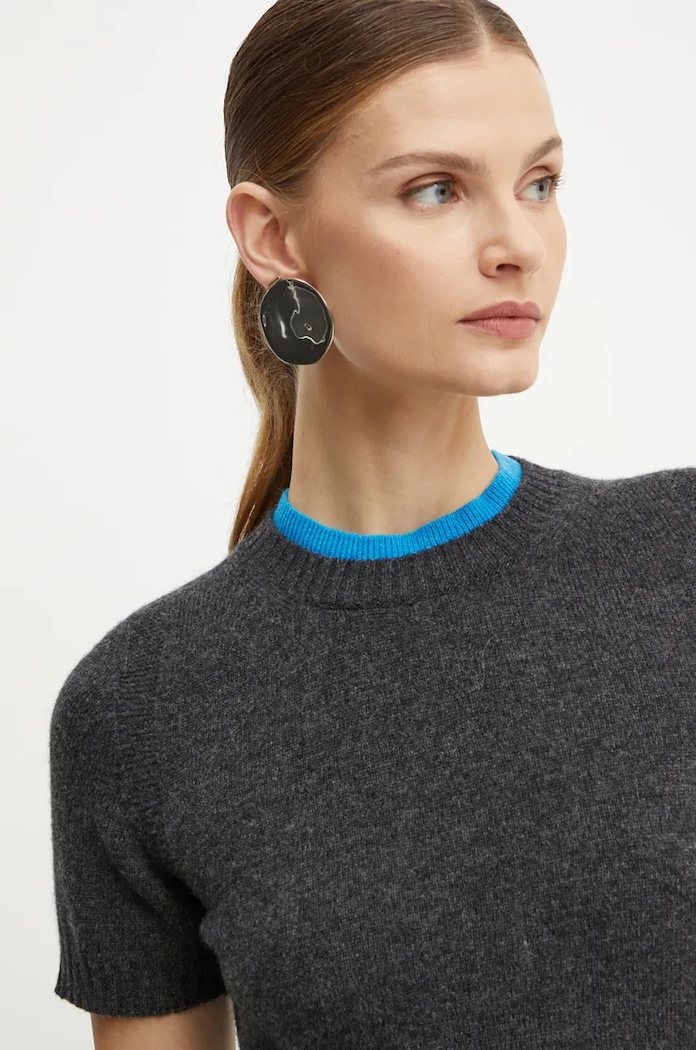 Pinko sweter wełniany szary 104342.A277