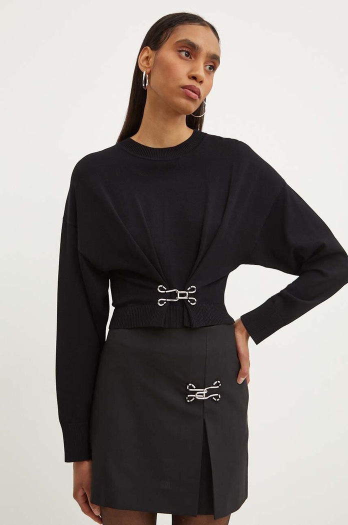 Sveter Moschino Jeans okrúhly čierna 0917.8205