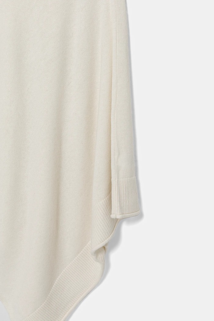 Abbigliamento United Colors of Benetton Poncho con aggiunta di lana 1235DU01A beige
