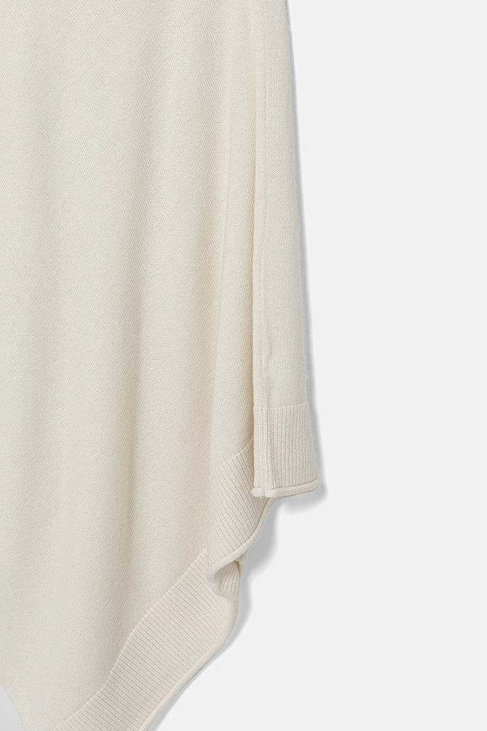 Abbigliamento United Colors of Benetton Poncho con aggiunta di lana 1235DU01A beige