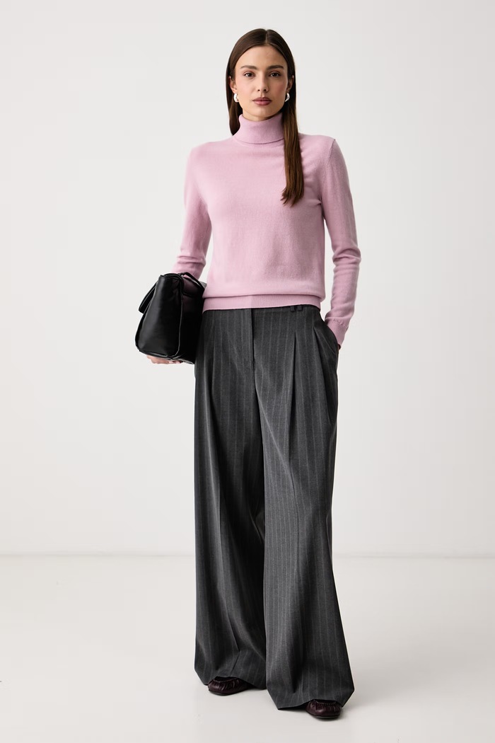 United Colors of Benetton Rolák dámsky vlnený 1002D2348 ružová SS26