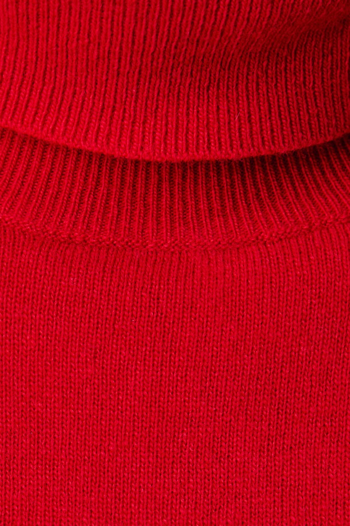 Golf damski wełniany United Colors of Benetton czerwony 1002D2348