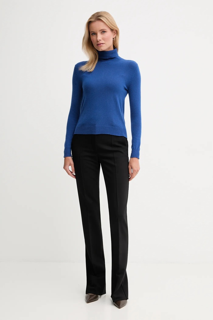 United Colors of Benetton sweter wełniany 1002D2348 niebieski SS26