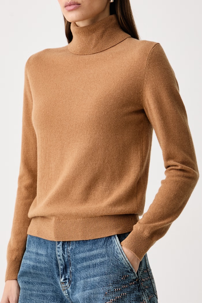 Rolák dámsky vlnený United Colors of Benetton 1002D2348 hnedá