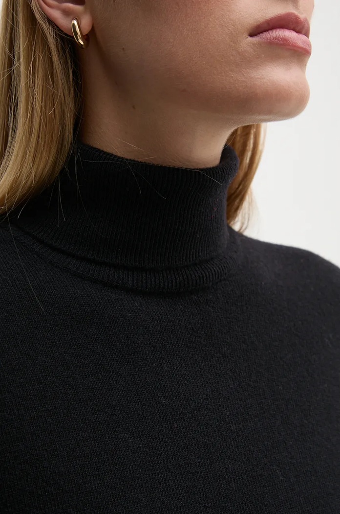United Colors of Benetton sweter wełniany czarny 1002D2348