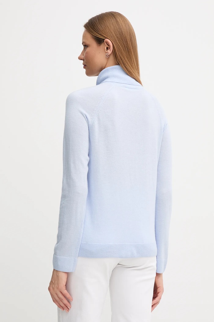 Odzież United Colors of Benetton sweter z dodatkiem wełny 1035D2551 niebieski