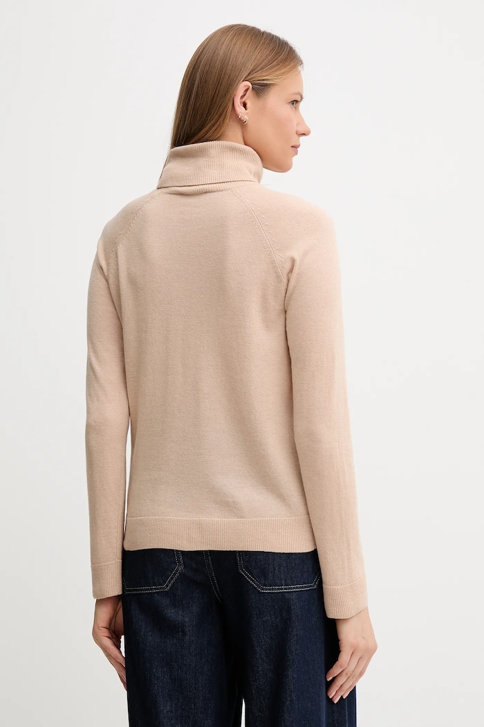 Odzież United Colors of Benetton sweter z dodatkiem wełny 1035D2551 beżowy