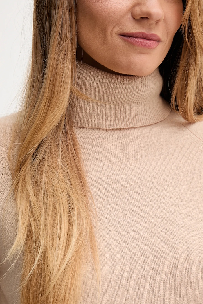 United Colors of Benetton sweter z dodatkiem wełny 1035D2551 beżowy