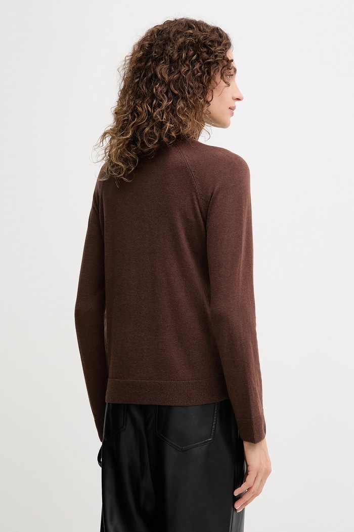 Odzież United Colors of Benetton Sweter z dodatkiem wełny 1035D2551 brązowy