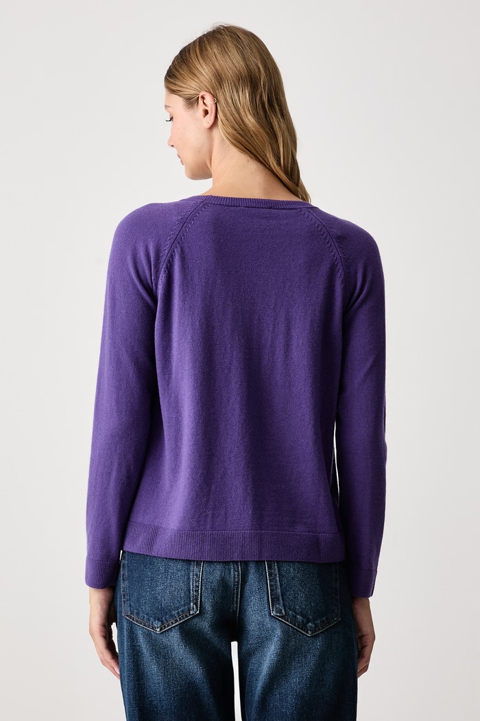 United Colors of Benetton Svetr dámský s příměsí vlny 1035D1P17 fialová AW25