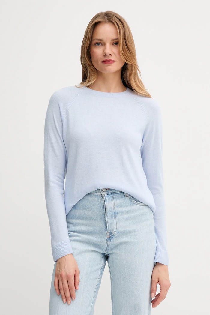 United Colors of Benetton Светр з домішкою вовни United Colors of Benetton блакитний 1035D1P17